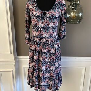 Matilda Jane Womens Paisley Hello Lovely Dress Large Blue Pink AD17364